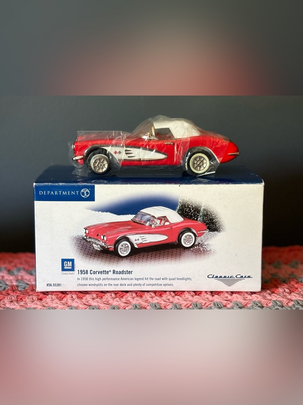 Dept. 56 Snow Village Classic Cars 1958 Corvette Roadster-NIB
